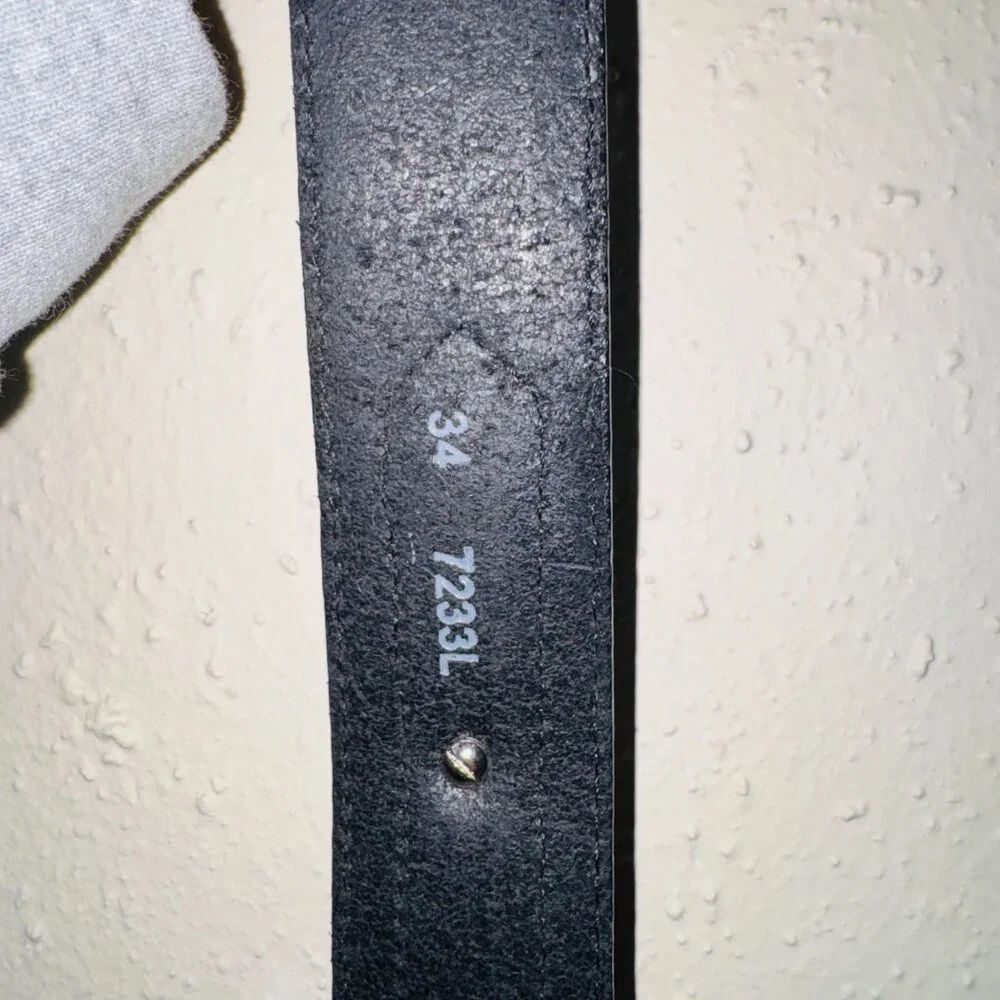 New Tony Lama Men Western Leather Black Belt